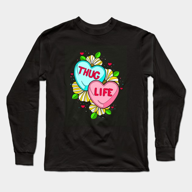 Huggable Thug Long Sleeve T-Shirt by InkyMcStapleface